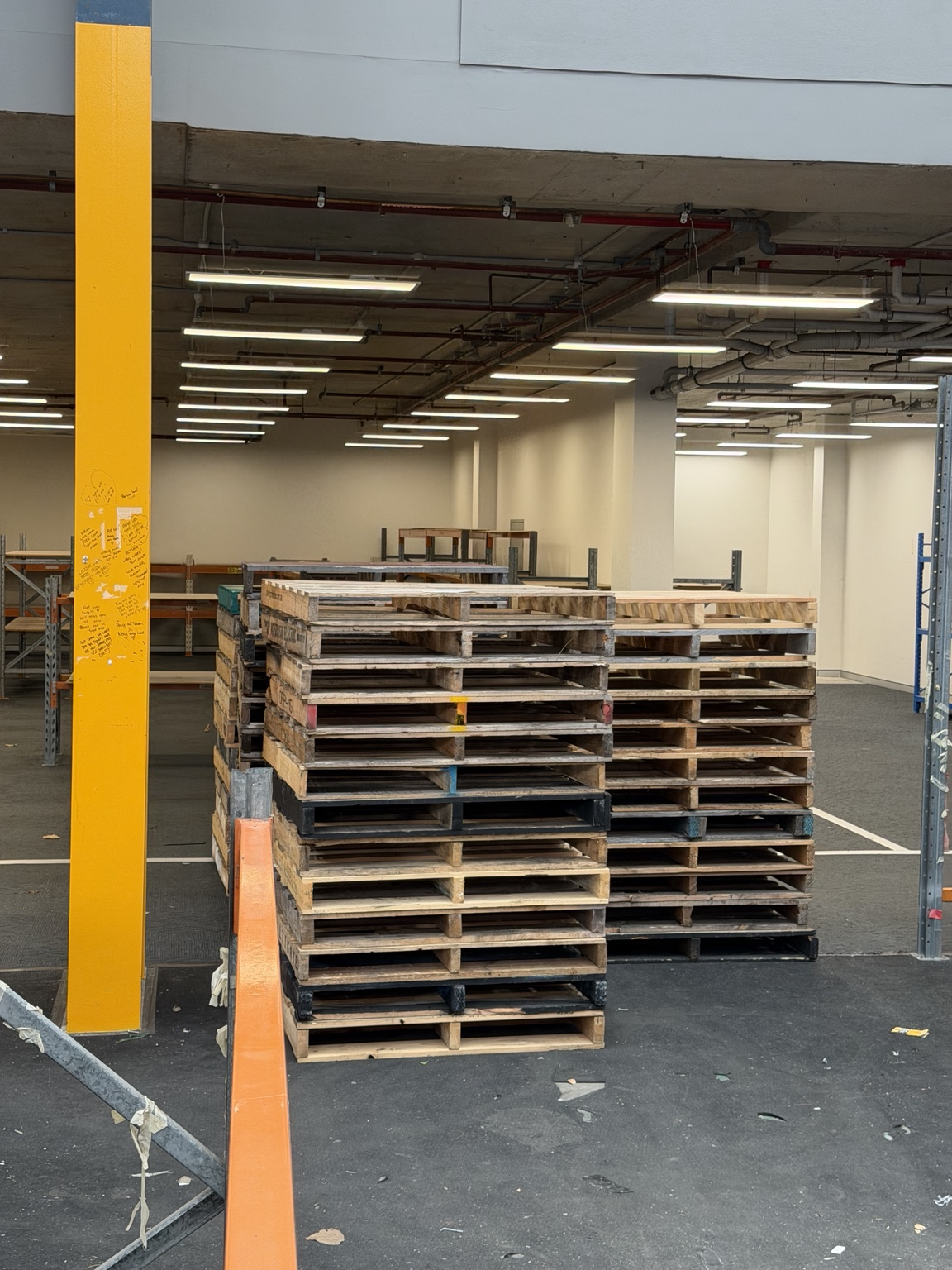 Pallet removal job at a commercial site